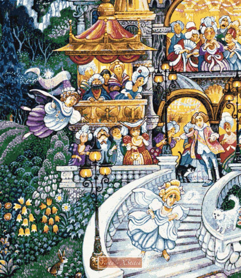 Extra large advanced full coverage cross stitch kit Cinderella