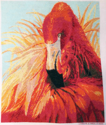 Flamingo cross stitch kit