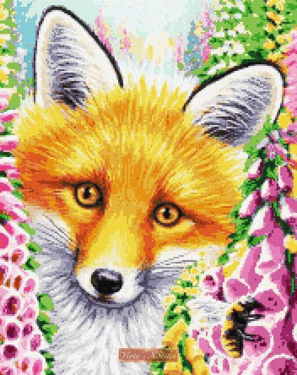 Little spring fox cross stitch kit - 1