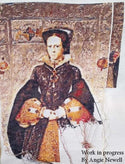 Henry VIII, wives and daughters giant full coverage cross stitch kit - 2