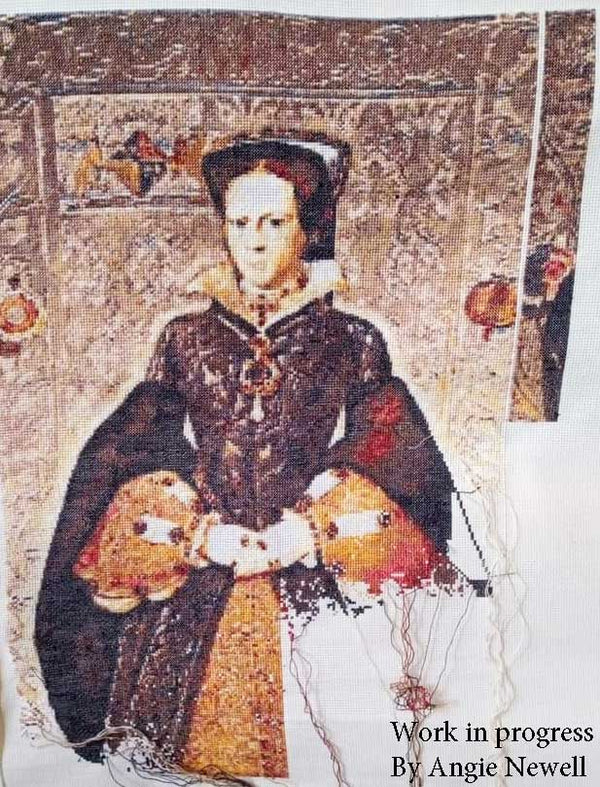 Henry VIII, wives and daughters giant full coverage cross stitch kit - 2