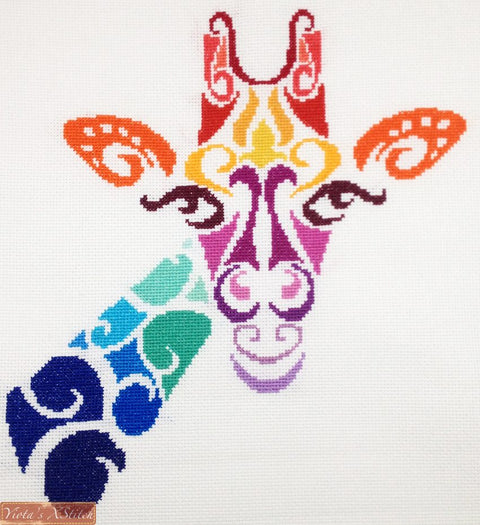 Giraffe cross stitch kit