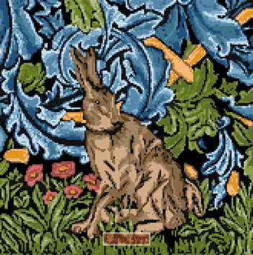 Hare by William Morris counted cross stitch kit