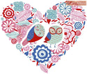 Owl heart counted cross stitch kit - 1