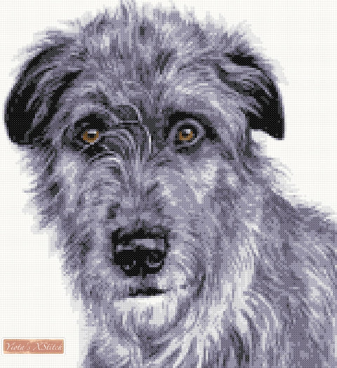Irish Wolfhound counted cross stitch kit