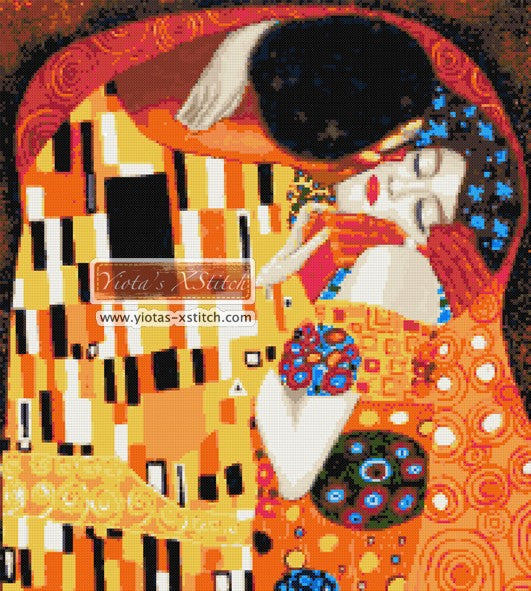 The Kiss (v3) Klimt cross stitch kit - 1