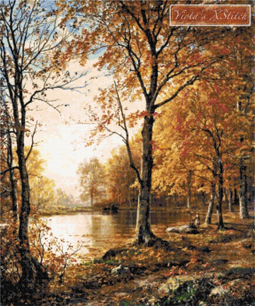 landscape cross stitch kit woods