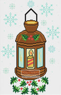 Christmas lantern cross stitch kit - 1