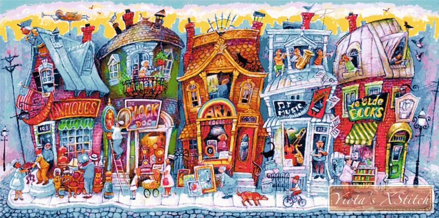 Large advanced full coverage cross stitch antiques store