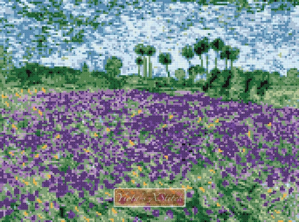 Lavender field counted cross stitch kit - 1