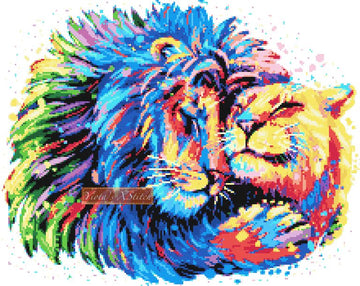 Lion cross stitch Modern cross stitch kits
