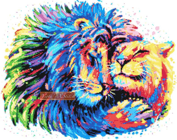 Lion cross stitch Modern cross stitch kits