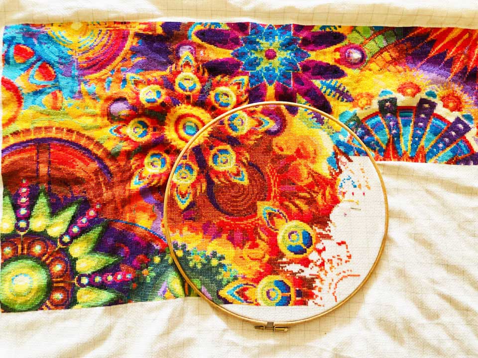 mandala cross stitch