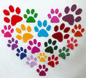 Paw heart (v2) modern cross stitch kit - 1