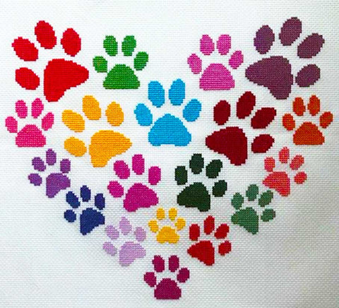 modern cross stitch kits paw