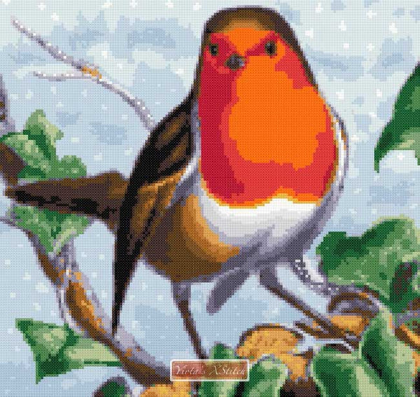 Red robin cross stitch kit - 1