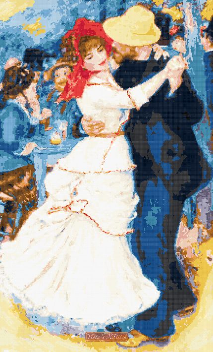 Dance at Bougival (v2) Renoir cross stitch kit - 1