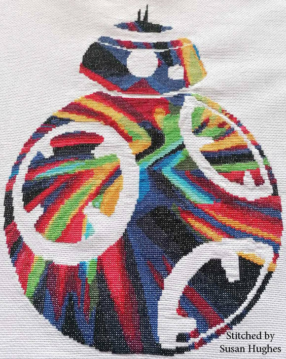 Kit de point de croix robot abstrait