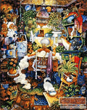 Sewing lady full coverage cross stitch kit - 1