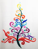 Swirly Christmas tree No5 modern counted cross stitch kit - 1