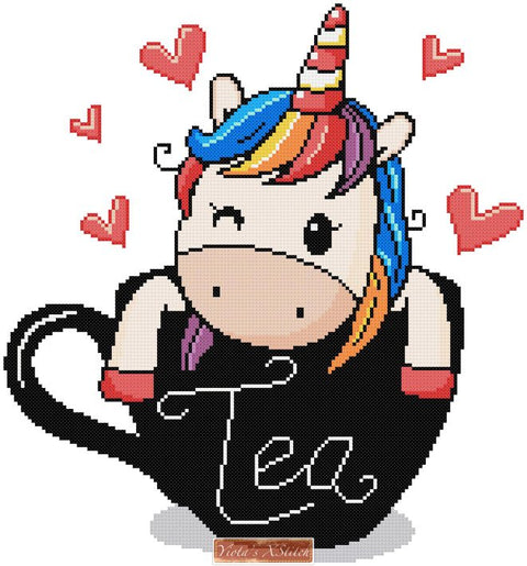 Tea cross stitch kit