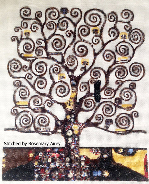 Tree of life by Klimt cross stitch kit