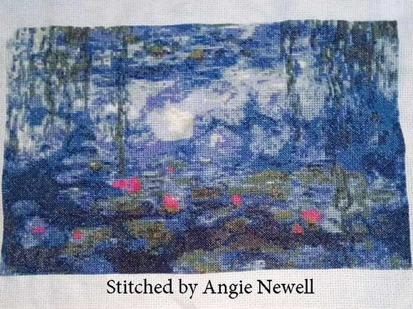 Water lilies Monet cross stitch kit