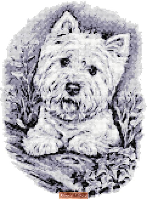 West Highland Terrier cross stitch kit