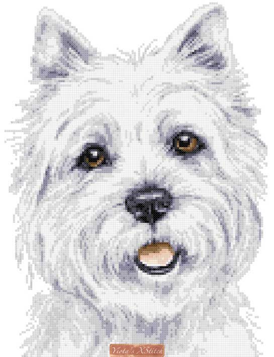 Westie portait cross stitch kit - 1