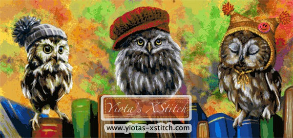 Wise owls books cross stitch kit - 1
