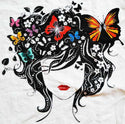 Woman with butterflies cross stitch kit - 2
